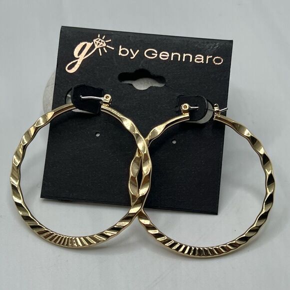 G by Gennaro Gold Hoop Earrings $16ea / 3 for $25 - Picture 6 of 6